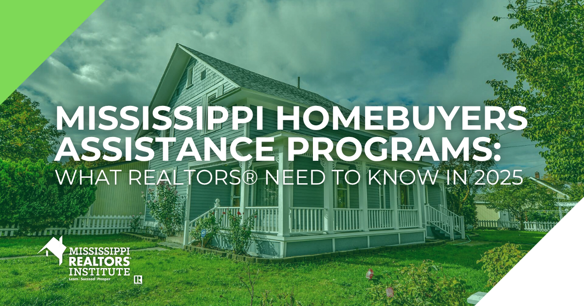 Mississippi home with green lawn representing 2025 Mississippi homebuyer assistance programs for REALTORS®